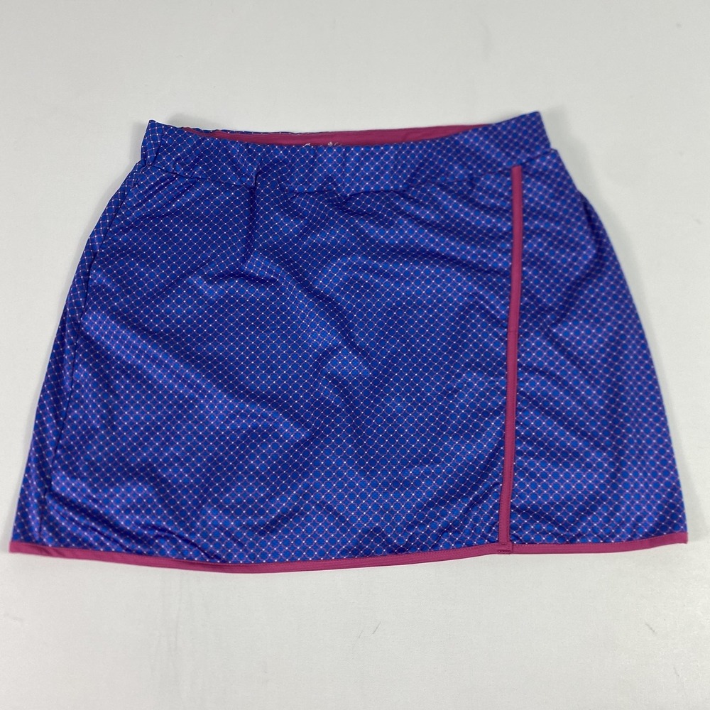 Court Haley Skort Womens XL Blue Geometric Print Golf Tennis‎ Built In Shorts